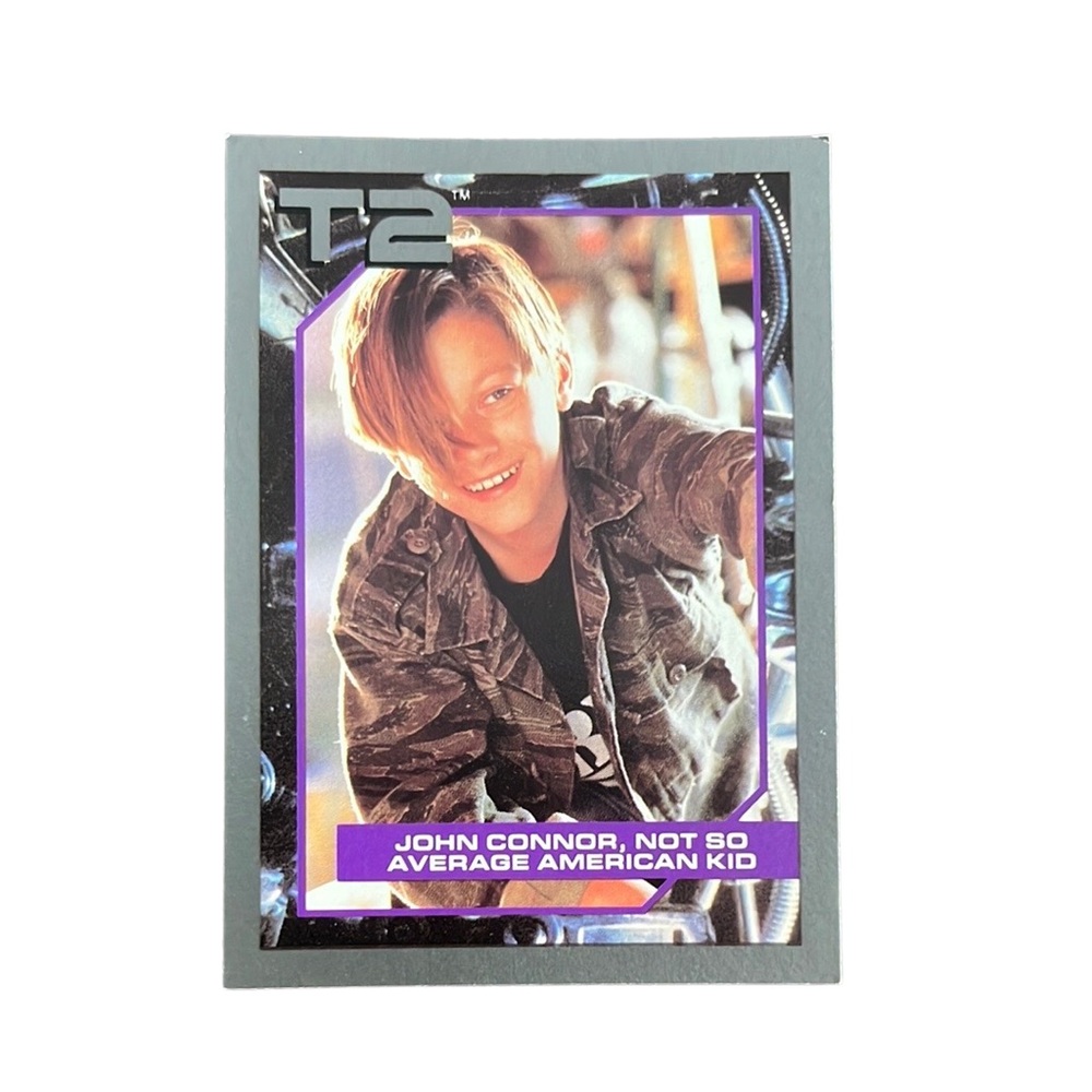 1991 Impel T2 John Connor Trading Card - ‘Not so average American kid’